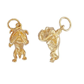 9ct Yellow Gold Bulldog Pendant