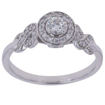 18ct White Gold 0.45ct Brilliant Cut Diamond Cluster Ring