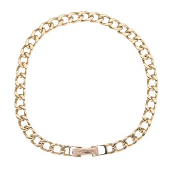 9ct Yellow Gold Curb Bracelet 9.5"