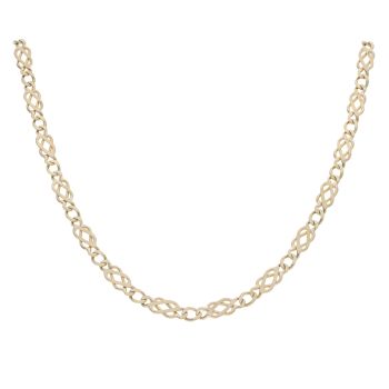 9ct Yellow Gold Fancy Chain 18"