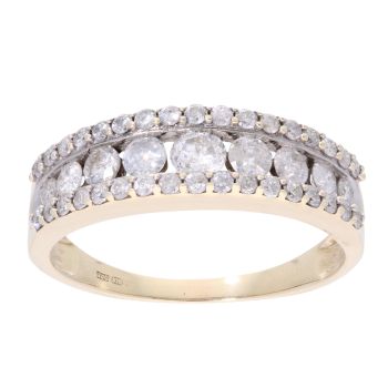 9ct Yellow Gold 0.90ct Diamond Fancy Ring
