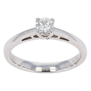 18ct White Gold 0.33cts Diamond Solitaire Ring