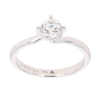 18ct White Gold 0.50ct Brilliant Cut Diamond Ring