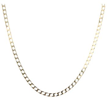 9ct Yellow Gold Square Curb Chain 20"