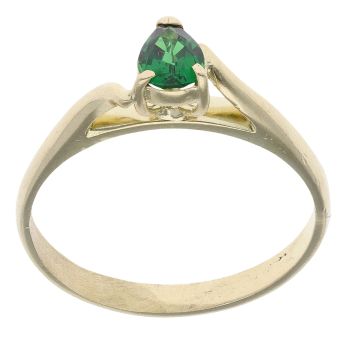 14ct Yellow Gold Diopside Single Stone Ring