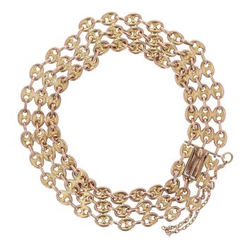 9ct Yellow Gold Multi Button Bracelet 7.5"