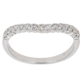 18ct Yellow Gold 0.33ct Brilliant Cut Diamond Wishbone Ring