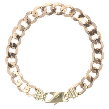 9ct Yellow Gold Curb Bracelet 8"