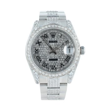 Rolex Custom Datejust Pre Owned Watch Ref 178274