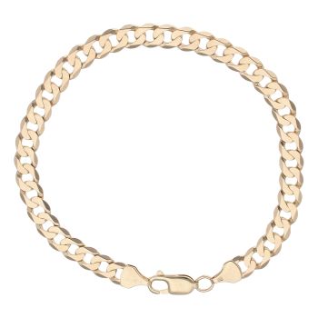 9ct Yellow Gold Curb Bracelet 8"
