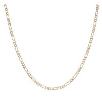 9ct Yellow Gold Figaro Chain 18"