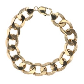 9ct Yellow Gold Curb Bracelet 9"