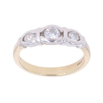 18ct Yellow Gold 0.45ct Trilogy Ring
