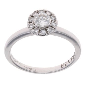 18ct White Gold 0.40ct Brilliant Cut Diamond Cluster Ring