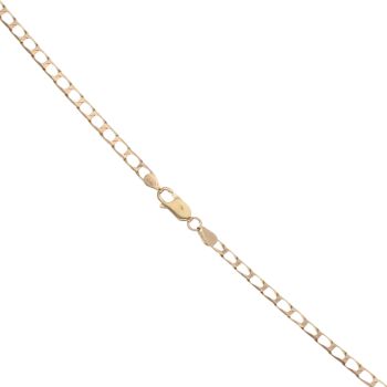 9ct Yellow Gold Square Link Curb Chain 20"