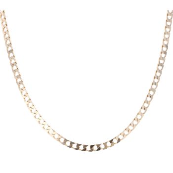 9ct Yellow Gold Square Curb Chain 20"