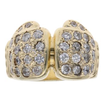 9ct Yellow Gold Cubic Zirconia Boxing Glove Ring