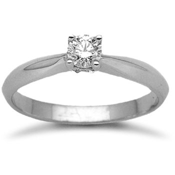 18ct White Gold 0.25ct Diamond Solitaire Ring