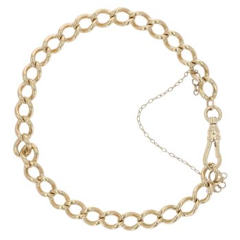 9ct Yellow Gold Curb Bracelet 9"