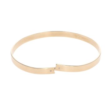 9ct Yellow Gold 0.02ct Diamond Bangle