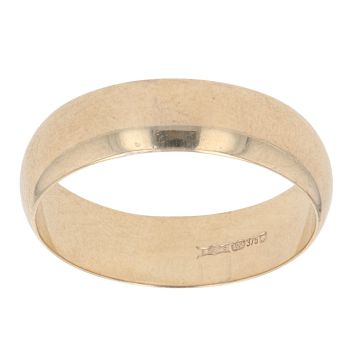 9ct Yellow Gold Wedding Band 6.5mm