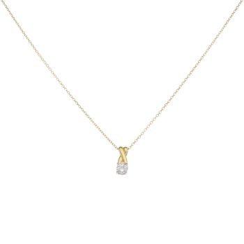18ct Yellow Gold 0.30ct Brilliant Cut Diamond Solitaire Pendant And Chain 18"