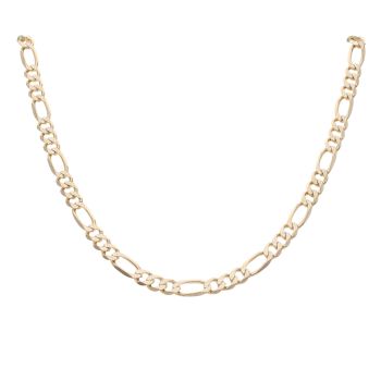 9ct Yellow Gold Diamond Cut Figaro Chain 24"