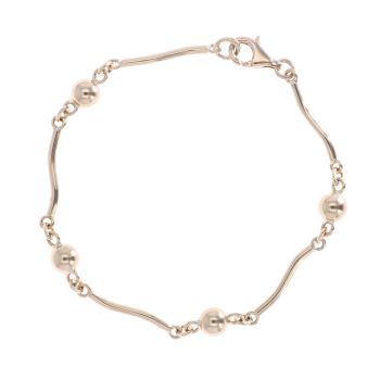 9ct Yellow Gold Fancy Wave Bracelet 7"