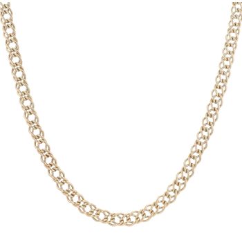9ct Yellow Gold Double Curb Chain 20"