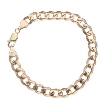9ct Yellow Gold Curb Bracelet 9"