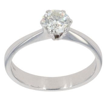 18ct White Gold 0.50ct Brilliant Cut Diamond Solitaire Ring