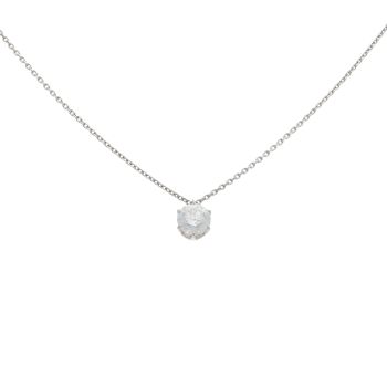 Platinum 1.00ct Diamond Pendant and Chain 18"