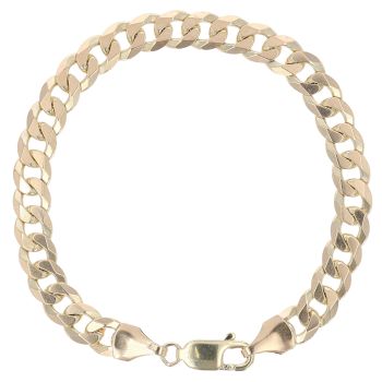 9ct Yellow Gold Curb Bracelet 8"