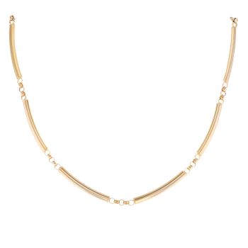 9ct Yellow Gold Fancy Bar Chain 18"