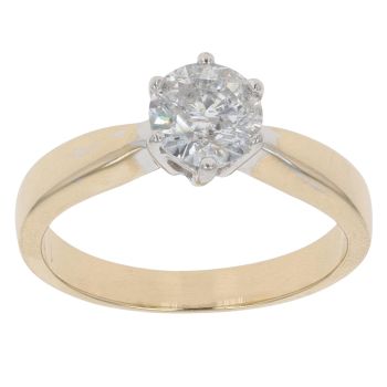 18ct Yellow Gold 1.00ct Brilliant Cut Diamond Solitaire Ring