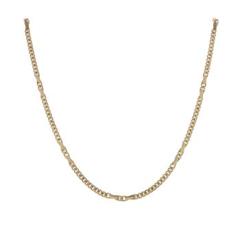 14ct Yellow Gold Figure Of Eight/Curb Chain  20"
