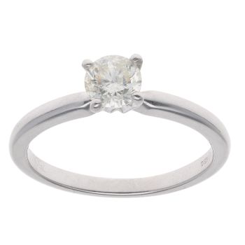 18ct White Gold 0.50ct Brilliant Cut Diamond Solitaire Ring