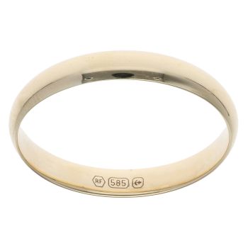 14ct Yellow Gold Plain 3mm Wedding Band