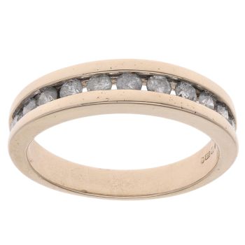 9ct Yellow Gold 0.35ct Brilliant Cut Diamond Half Eternity Ring