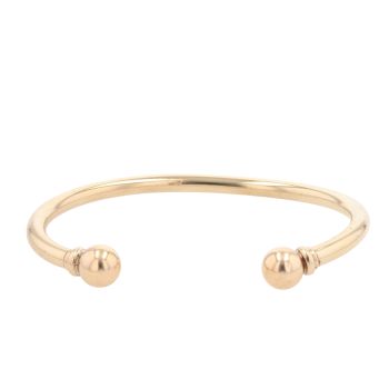 9ct Yellow Gold Solid Torque Bangle