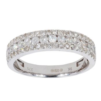 9ct White Gold 0.76ct Diamond Eternity Ring by Anya Belle