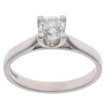 18ct White Gold 0.50ct Brilliant Cut Diamond Solitaire Ring