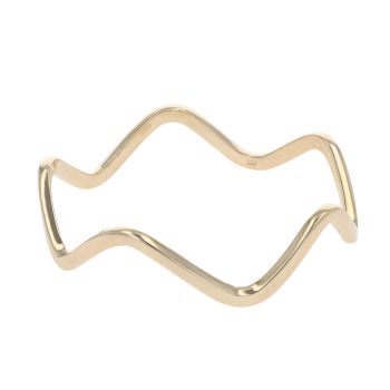 9ct Yellow Gold Wave Bangle