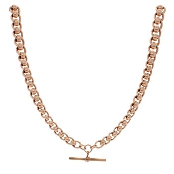 9ct Yellow Gold T-Bar Rollerball Chain 20"