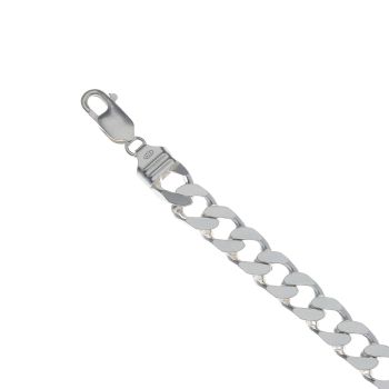 Silver Curb Bracelet 8" by Icesia