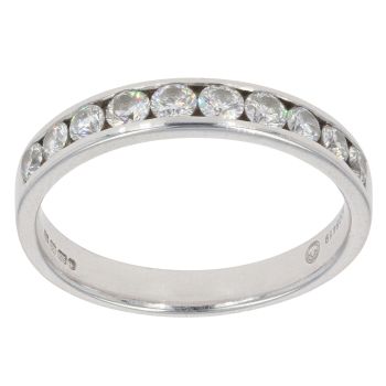 9ct White Gold Brilliant Cut 0.50ct Diamond Eternity Ring