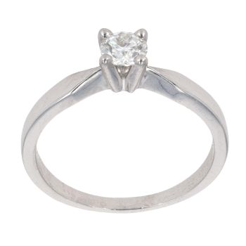 18ct White Gold 0.33ct Diamond Solitaire Ring
