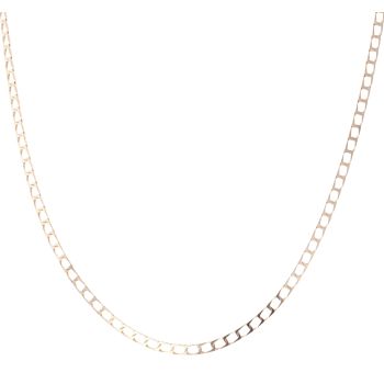 9ct Yellow Gold Square Curb Chain 20"