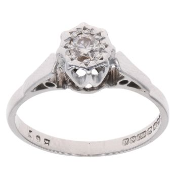 18ct White Gold 0.20ct Diamond Solitaire Ring