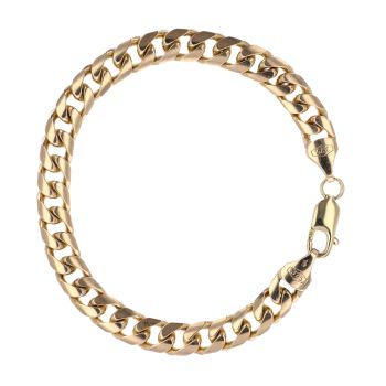 9ct Yellow Gold Curb Bracelet 8.5"